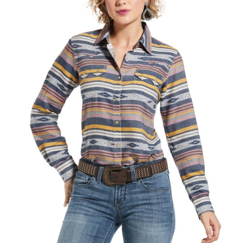 Ariat Women's Real Sunset Beauty Long Sleeve Western Shirt size XXL